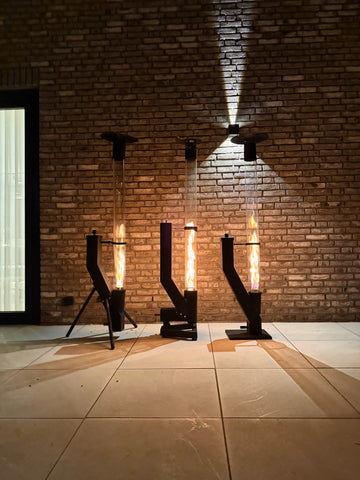 Betaalbare gasloze buitenverwarming met een Flamesa pelletkachel