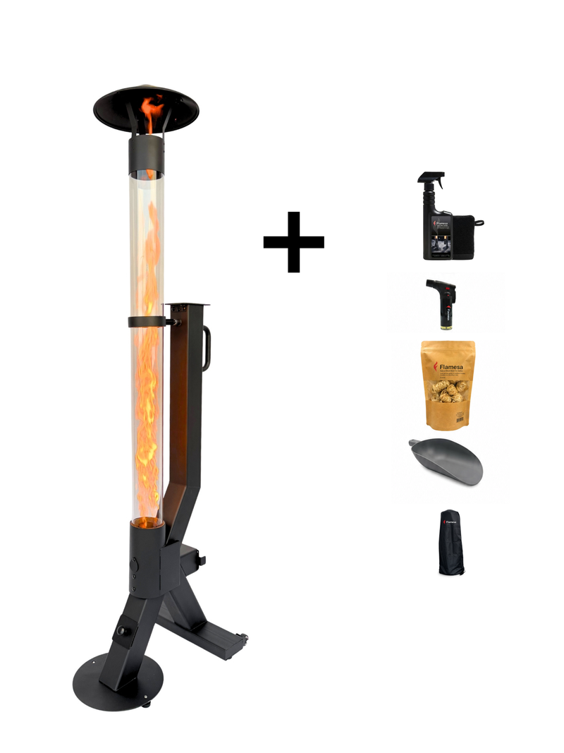 Pelletkachel Start Set – Flamesa® Flare – Startset incl. accessoires