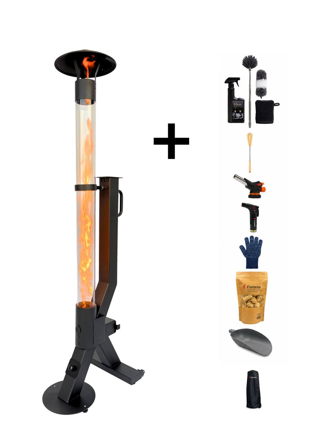 Pelletkachel Startset Flamesa® Flare – Complete set incl. Accessoires Flamesa.nl