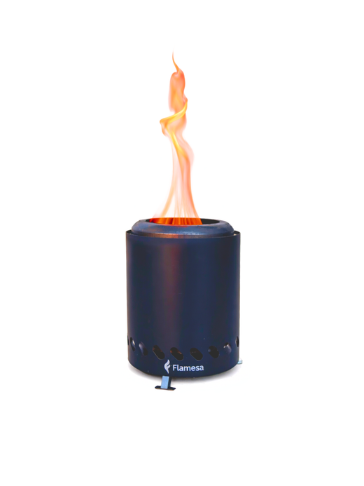 Flamesa Vulcan – Zwart Tafelmodel Pellet Vuurkorf voor Buiten