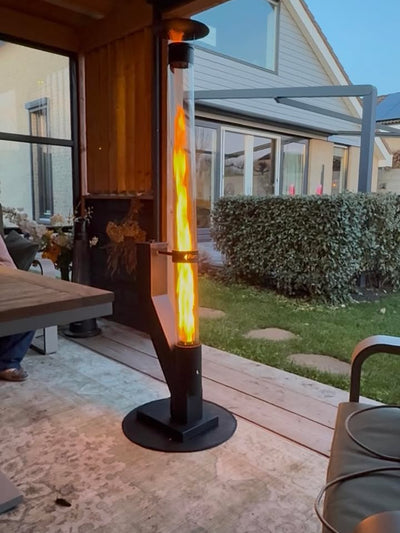 Prachtig vlammenspel en mooi design. Perfect voor onder onze overkapping.