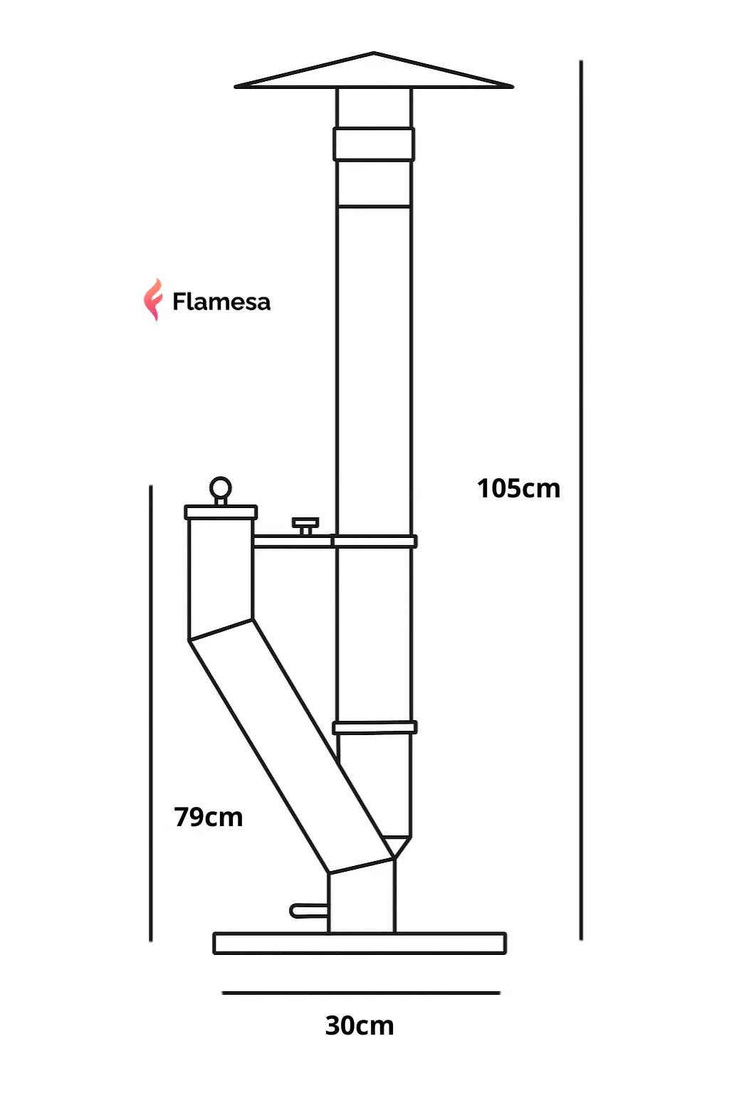 Flamesa Inferno Compact - Kleine Pelletkachel voor Buiten Flamesa.nl