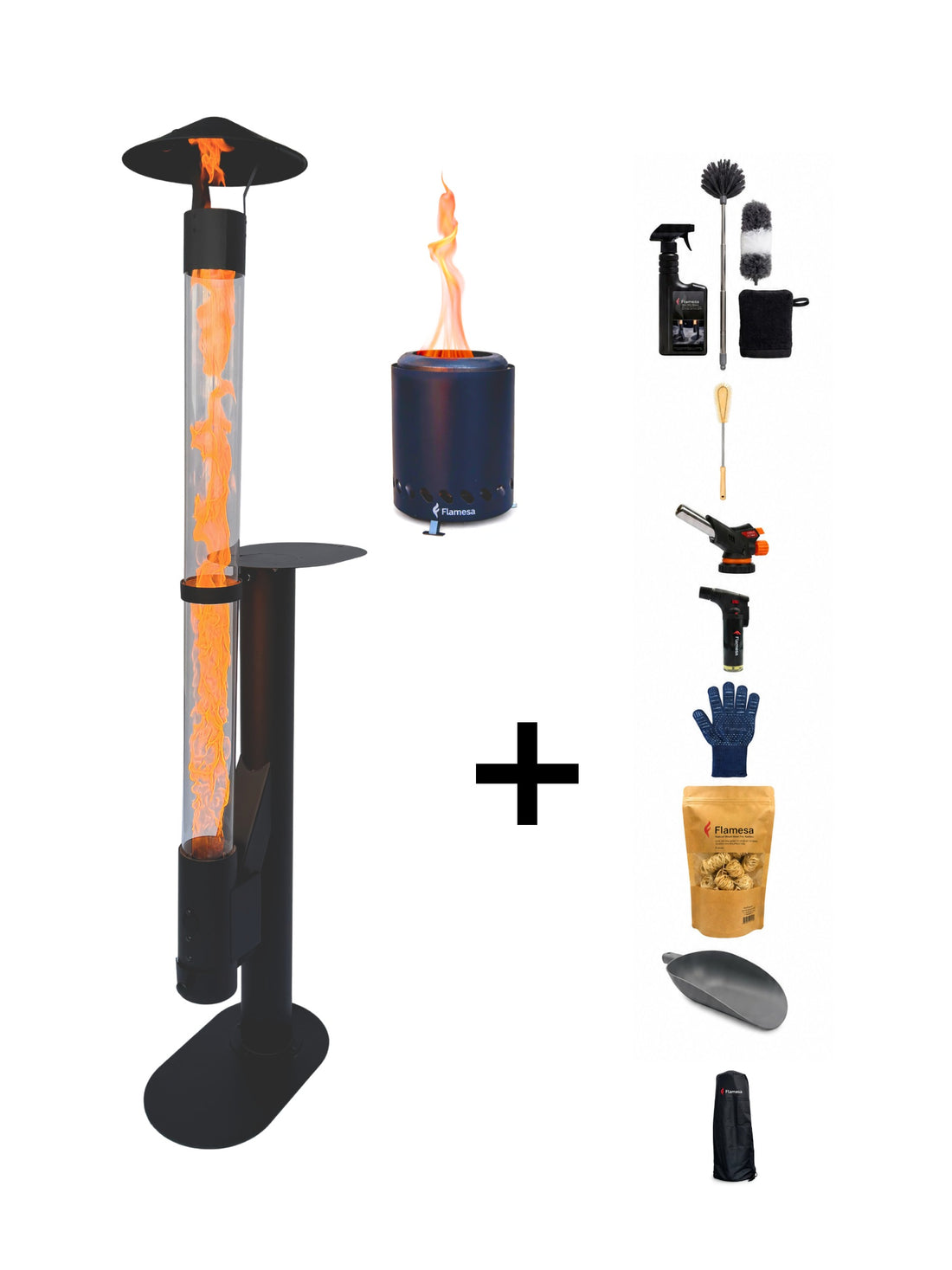 Flamesa® Lumina Complete Set – pelletkachel met gratis Flamesa Vulcan en accessoires