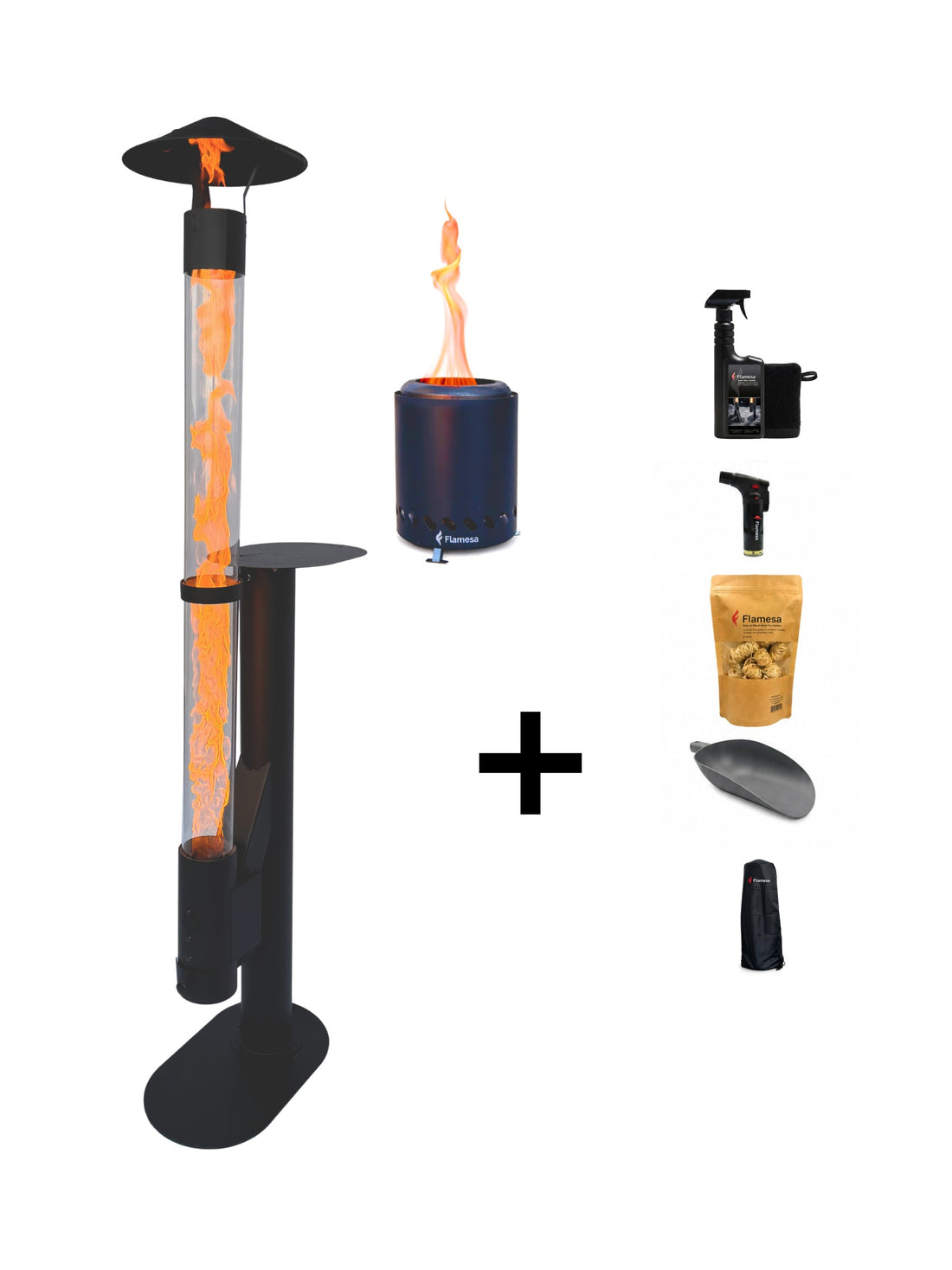 Flamesa® Lumina Startset – pelletkachel met gratis Flamesa Vulcan en accessoires