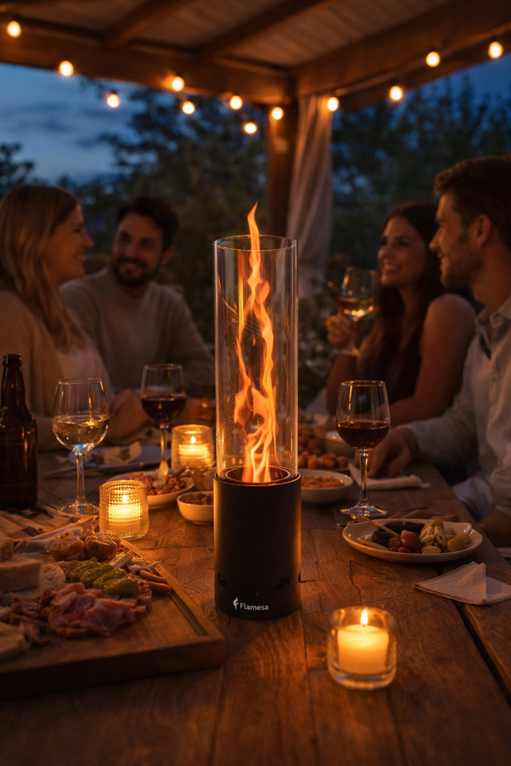 Flamesa Pyra - compact en elegant pelletvuur voor buiten Flamesa.nl