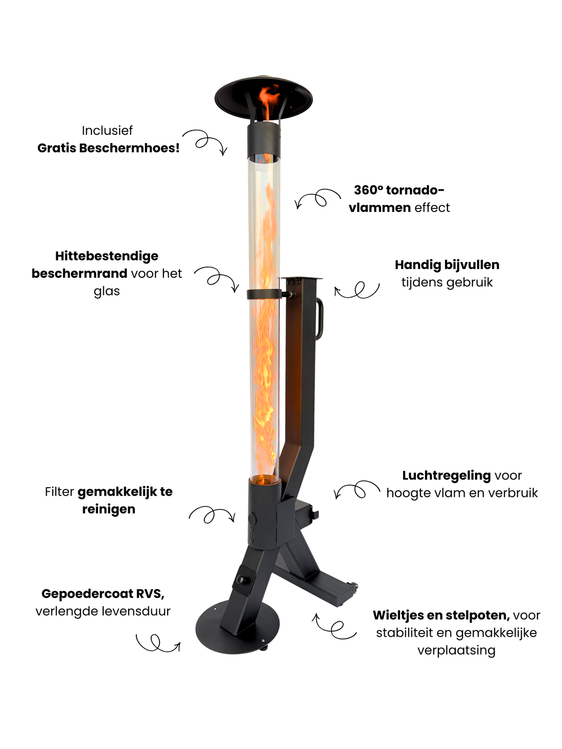 Pelletkachel Complete Set – Flamesa® Flare – Complete set incl. accessoires Flamesa.nl